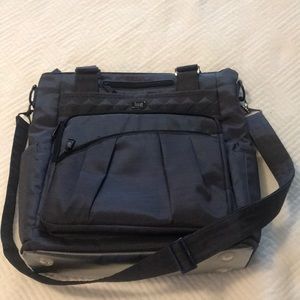 Dark grey multi organizational Lug travel bag